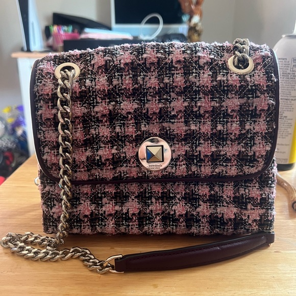 kate spade Handbags - Kate Spade Black and Pink Tweed Shoulder Bag